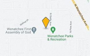 Wenatchee apartment for rent - a map of the first assembly of god parking lot and locations