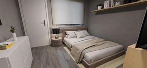Fife apartment for rent - a small bedroom with a bed and a window