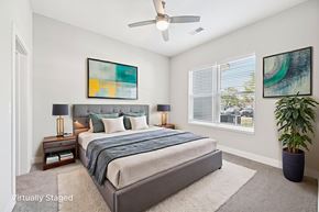 Columbus apartment for rent - Virtually staged bedroom of an apartment home at Tiffany Flats in Columbus, OH.