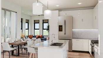 Large white kitchen 