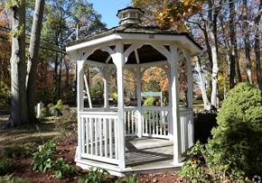 Ledyard apartment for rent - a gazebo in the middle of a garden