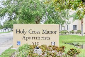 Palmetto apartment for rent - Monument sign at entrance to Holy Cross Manor I in Palmetto, FL