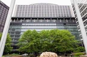 Pittsburgh apartment for rent - A large glass building with the words Chatham Center on top.
