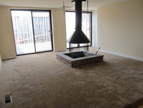 Philadelphia apartment for rent - a living room with a fireplace and a carpeted floor