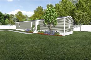 Manassas apartment for rent - a render of a garden shed with a tree in a garden