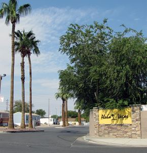 North Las Vegas apartment for rent - a sign at the entrance at Aloha Vegas in North Las Vegas