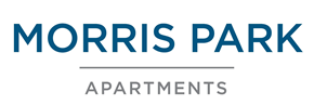 Philadelphia apartment for rent - A blue and white sign that says "Morris Park Apartments".