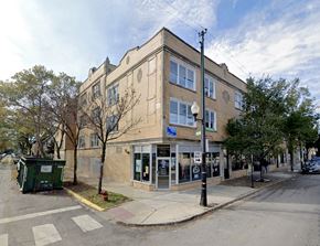 Chicago apartment for rent - a building on the corner of a city street