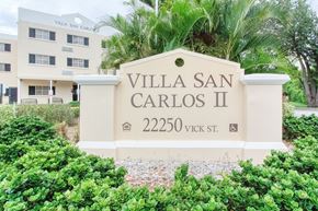 Port Charlotte apartment for rent - Signage in front of Villa San Carlos Senior Apartments in Port Charolette