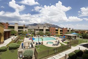 Oro Valley apartment for rent - A pool area with a mountain in the background.