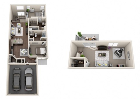 Floor plan for 2 beds, 2 baths, 1504 sqft