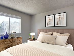 Sparks apartment for rent - Bedroom with window   l The Aurora Apartments