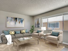 Sparks apartment for rent - Living Room with window  l The Aurora Apartments