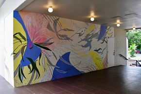 Hilo apartment for rent - a mural on the wall of a building