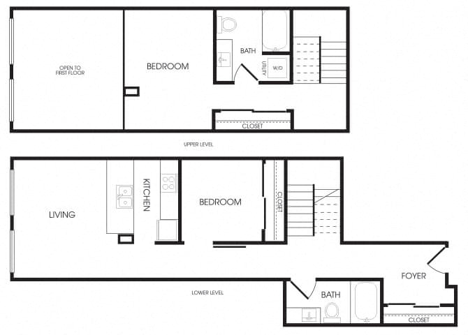 Floor plan for 2 beds, 2 baths, 1203 sqft