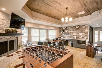 Ashburn apartment for rent - a large kitchen with a stove and a fireplace