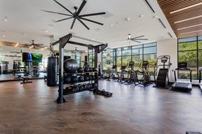 Pasadena apartment for rent - A gym with a variety of equipment including treadmills, weights, and exercise bikes.