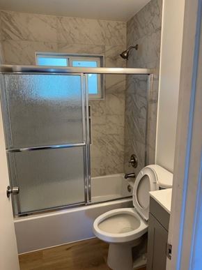 Vallejo apartment for rent - a bathroom with a toilet and a shower
