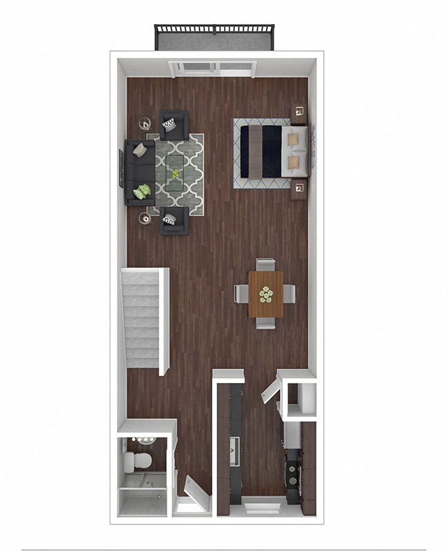 Floor plan for 2 beds, 1.5 baths, 1180 sqft