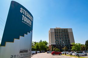 Laurel apartment for rent - Steward Tower Apartments Property Signage