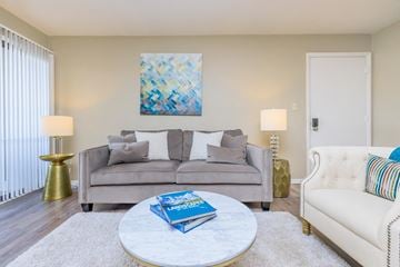 Roanoke apartment for rent - a living room with a couch and a coffee table
