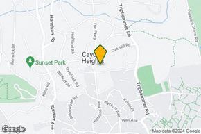 Ithaca apartment for rent - A map shows Cay Hill and Sunset Park with surrounding roads.