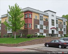 St. Paul apartment for rent - a car parked in front of an apartment building