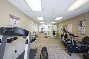 Canton apartment for rent - a gym with various exercise equipment at the gateway apartments tx