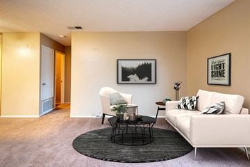 Rohnert Park apartment for rent - a living room with a couch and a coffee table