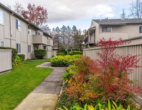 Rohnert Park apartment for rent - Exterior view of sidewalk through community 