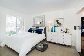 Simi Valley apartment for rent - a bedroom with a bed and a dresser