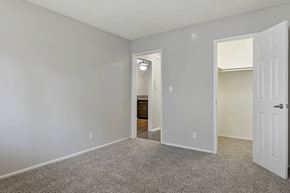 Los Angeles apartment for rent - an empty bedroom with a door to a bathroom