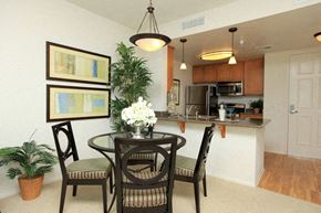 Los Angeles apartment for rent - a dining room with a table and chairs
