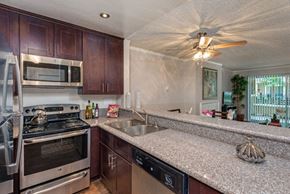 Playa Del Rey apartment for rent - a kitchen with a counter top and a sink