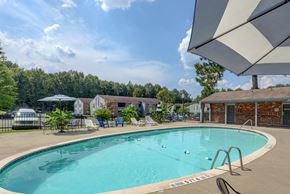 Meridian apartment for rent - Pool with lounge chairs at Landmark Apartment Homes, Mississippi
