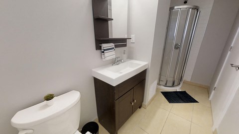 Floor plan for studio, 1 bath, 244 sqft