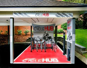 Covered bike parking & dero bike repair stations