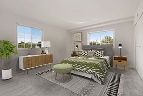 Forestville apartment for rent - Large furnished bedroom with two big windows and lots of natural light