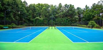 Full sized tennis court