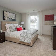 Carpeted bedroom