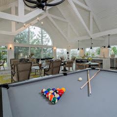Pool table in clubhouse