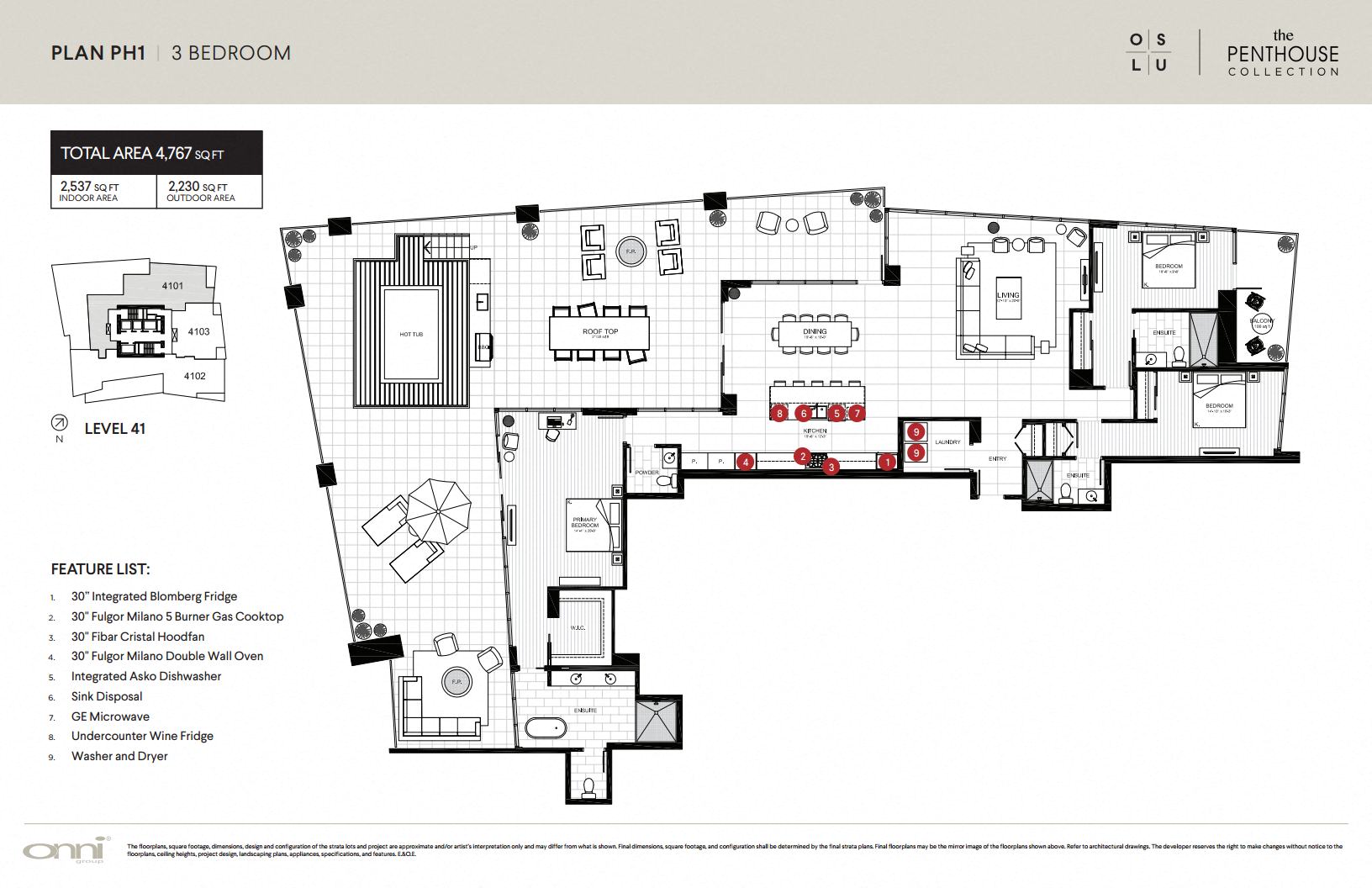 Floor plan for 3 beds, 2700 sqft