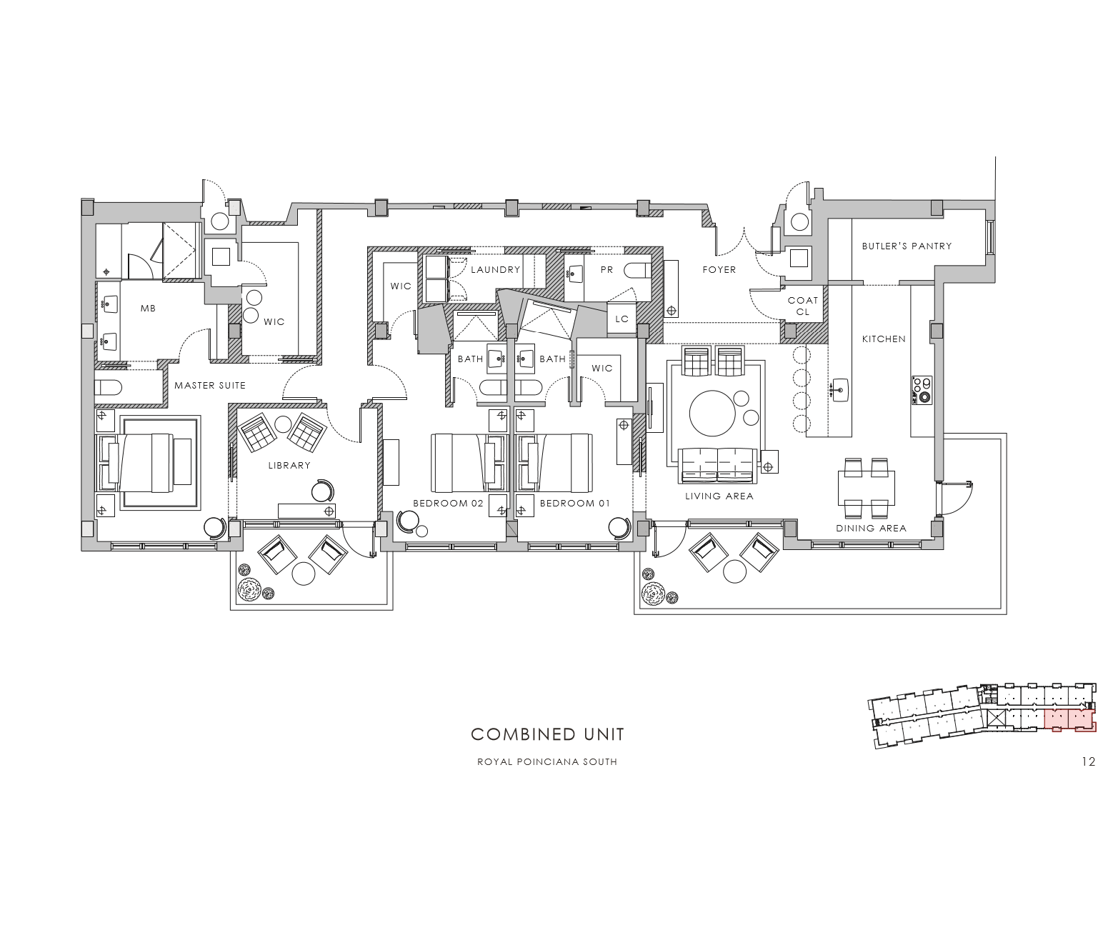 Floor plan for 3 beds, 3.5 baths, 2400 sqft
