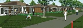 Campbellford apartment for rent - a rendering of a house with people in front of it