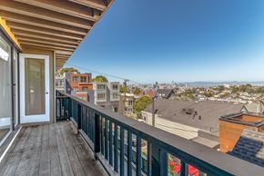 San Francisco apartment for rent - A balcony with a view of the city.