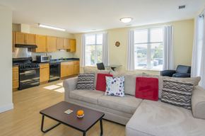 Northampton apartment for rent - a living room and kitchen in an apartment