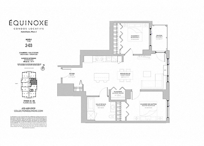 Floor plan for 2 beds, 1 bath, 909 sqft