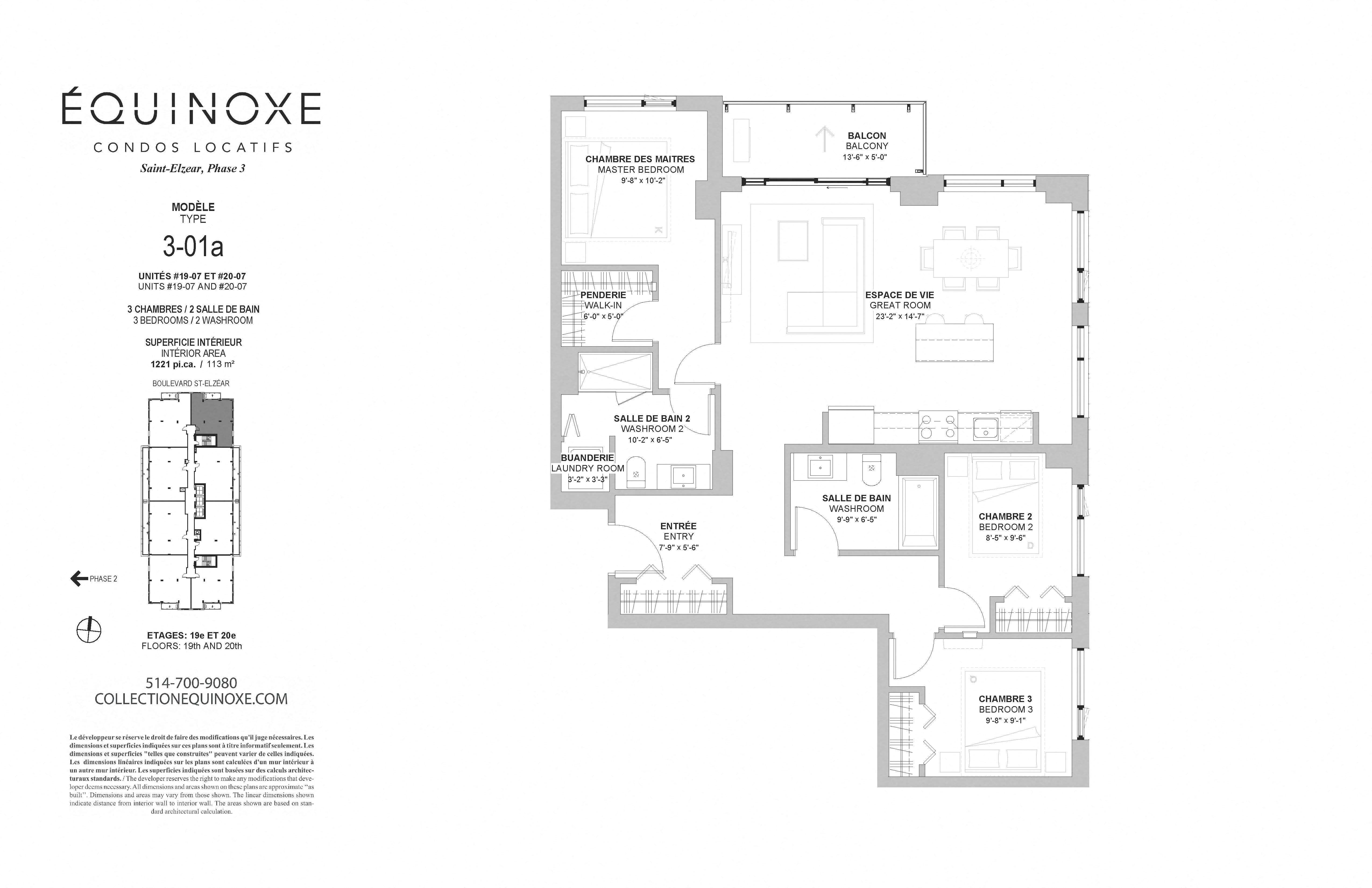 Floor plan for 3 beds, 2 baths, 1221 sqft