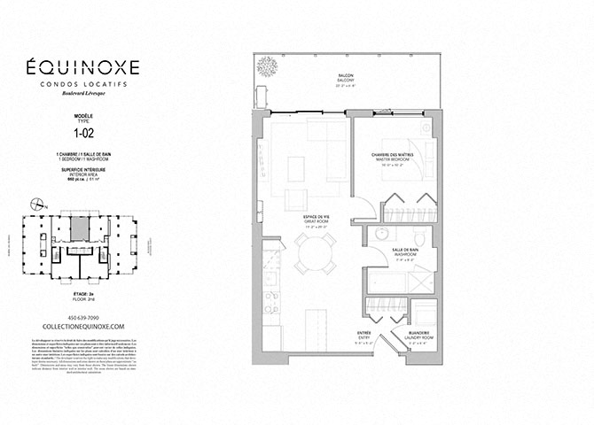 Floor plan for 1 bed, 1 bath, 663 sqft