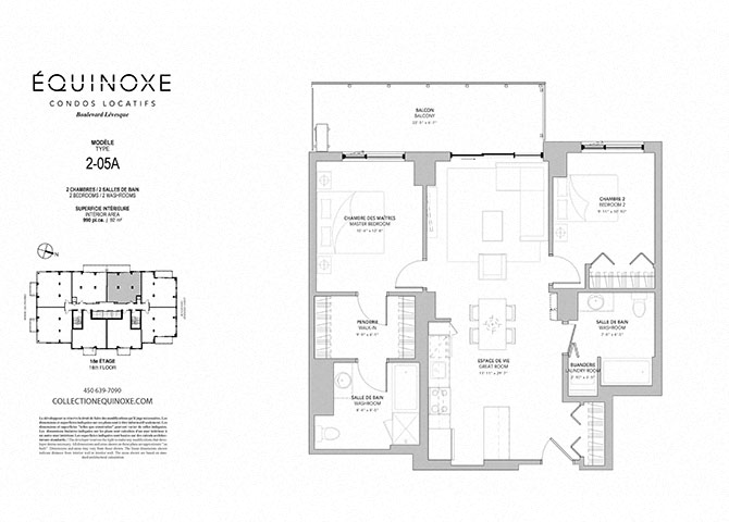 Floor plan for 2 beds, 2 baths, 1024 sqft
